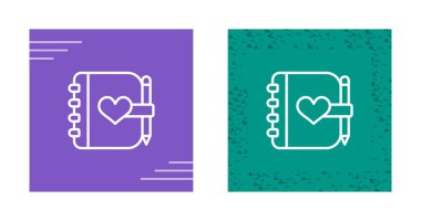 Kalem Satırı Simgeleri ayarlanmış Not Defteri 