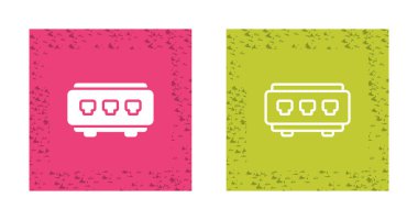 Ethernet Anahtar Simgesi. Modern İllüstrasyon taslağı. Vektör Resimleri Beyazda İzole Edildi 