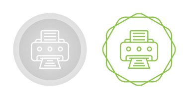 Yazıcı simgesi beyaz arkaplanda izole edildi