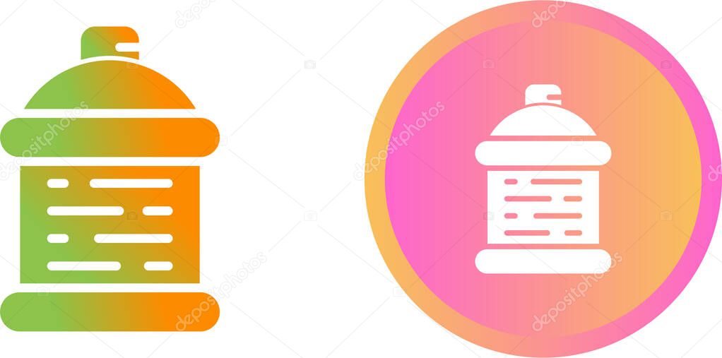 Spray can silhouette black icon. Vector illustration of spray can symbol isolated on white background