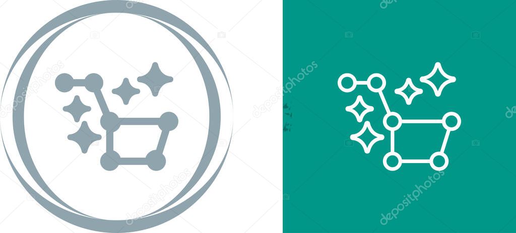 Vector illustration of the Constellation Ursa Major icon on white background