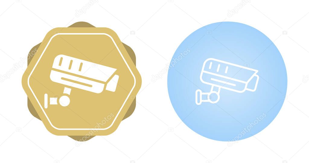 Fixed CCTV, Security Camera Icons set, Vector Template Illustration Design