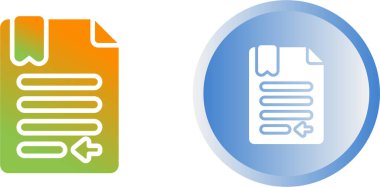 belge web simgesi vektör illüstrasyonu