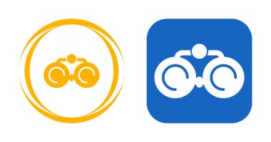 Dürbün ya da alan gözlüğü simgeleri ayarlandı, vektör  