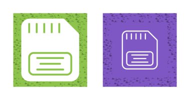 Bellek Kart simgeleri ayarlandı, vektör illüstrasyonu