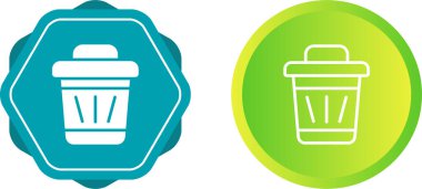 Çöp kutusu simgesi setinin vektör illüstrasyonu  