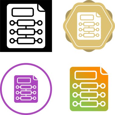 belge simgeleri ayarlandı, vektör illüstrasyonu basit tasarım