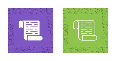 Metin Satırları Sanat Vektörü Simgesi ile Eski Parşömen Kağıdı 