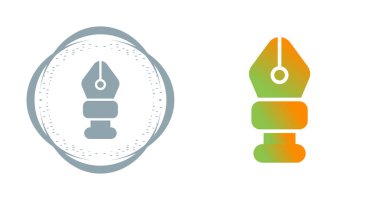 Mürekkep kalem simgeleri ayarlandı, vektör illüstrasyonu basit tasarım