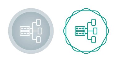  Veri Mimarisi simgeleri ayarlandı, vektör illüstrasyonu