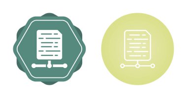 Beyaz arkaplanda izole edilmiş basit bir belge simgesinin düz tasarım çizimi. Vektör illüstrasyonu