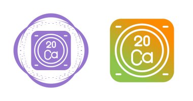 Kalsiyum kimyasal element simgeleri vektör illüstrasyonu