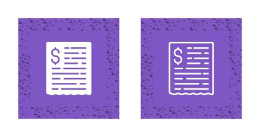 Dolar simgesi seti olan belge, vektör illüstrasyonu 