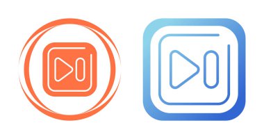 Müzik çalar düğmesi simgeleri. Sembolleri duraklat. Vektör illüstrasyonu