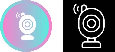 Web kamera simgesi. Düz stil. vektör illüstrasyonu.