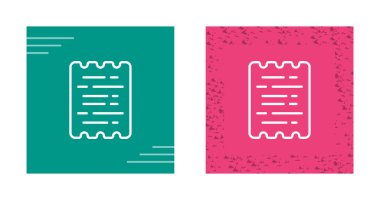 Bilet simgesi vektörü. Çizgi piyango bileti sembolü. Modayı takip eden düz tabela tasarımı. Web sitesi ve mobil uygulama için ince doğrusal grafik piktogram. Logo illüstrasyonu