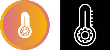 Beyaz arkaplanda termometre simgeleri ayarlandı