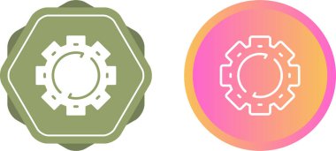 Cog Wheel web simgesi vektör illüstrasyonu