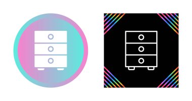 beyaz arkaplana izole edilmiş çekmece simgeleri sandığı.