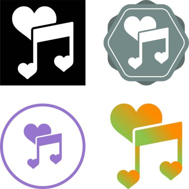 Müzik simgesinin vektör illüstrasyonu