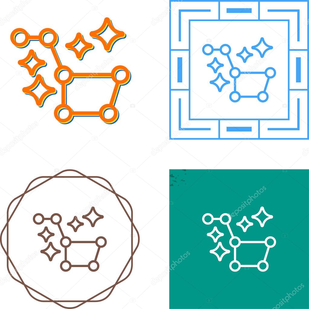 Vector illustration of the Constellation Ursa Major icon on white background