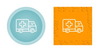 düz araba ambulans simgeleri vektörü