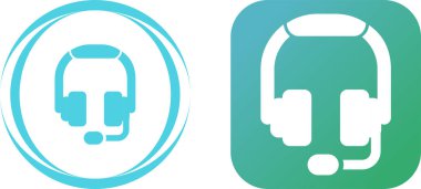 kulaklık simgeleri ayarlandı, vektör illüstrasyonu