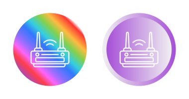  Renk simgeleri. Vektör. Wi-fi yönlendirici