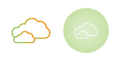 beyaz vektör çiziminde izole edilmiş bulut simgeleri 