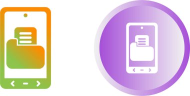 Akıllı telefon web simgesi vektör illüstrasyonundaki dosya