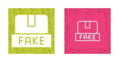 Sahte Ürünler, sahte ikonlar vektör illüstrasyonu 