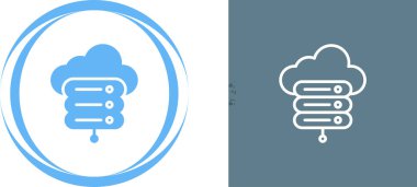 bulut depolama simgeleri ayarlandı, vektör illüstrasyonu