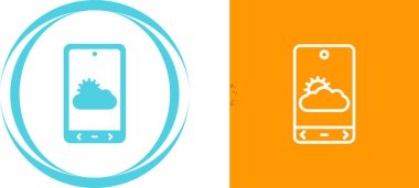 Akıllı Telefon Web Simgesi Basit İllüstrasyon Beyaz Arkaplanda İzole Edildi 