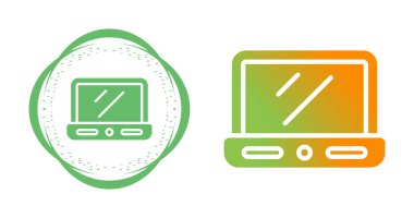 Laptop vektör simgesi. Beyaz arkaplanda bilgisayar sembolü izole edildi 
