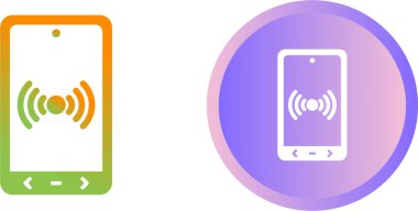 Mobil Yardım Noktası Simgesi, akıllı telefon simgesi, beyaz arkaplanda izole edilmiş