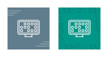 Beyaz arkaplanda izole edilmiş piksel oyun simgelerine sahip bilgisayar ekranları, vektör illüstrasyonu     