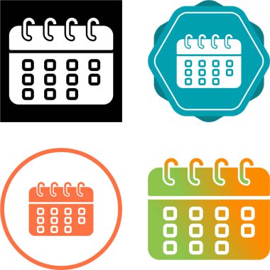 Takvim ikonlar izole üzerinde beyaz arka plan belirleme