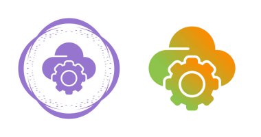 Bulut ayarları ayarlandı, vektör illüstrasyonu