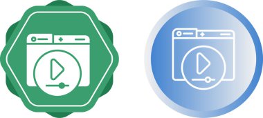 Video Oyuncu Simgeleri, vektör illüstrasyonu