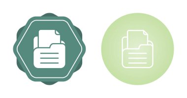 Belge simgeleri ve vektör illüstrasyonuna sahip dizin