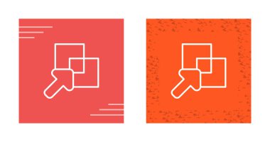 Örtüşen ağ simgesi vektör çizimi