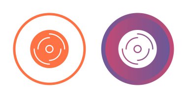 cd disk web simgesi vektör çizimi