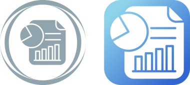 Analitik Rapor düz simgeler, vektör illüstrasyonu