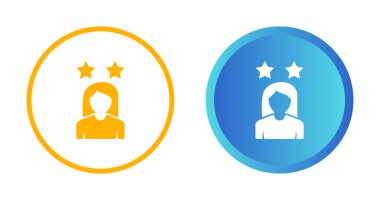 Kadın avatar simgeleri, vektör illüstrasyonu basit tasarım