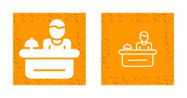 Yardım Masası Web simgesi vektör illüstrasyonu