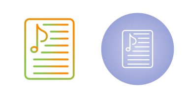 müzik listesi simgesi seti, vektör illüstrasyonu