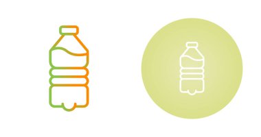 Beyaz arkaplanda izole edilmiş şişe simgesi, basit vektör illüstrasyonu 