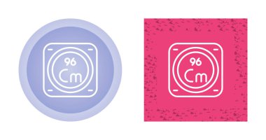 Kimyasal Element Web simgesi vektör çizimi