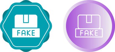 Sahte Ürünler, sahte ikonlar vektör illüstrasyonu 