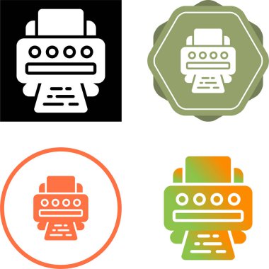 Beyaz arkaplanda yazıcı vektör çizgisi simgesi, imza, illüstrasyon